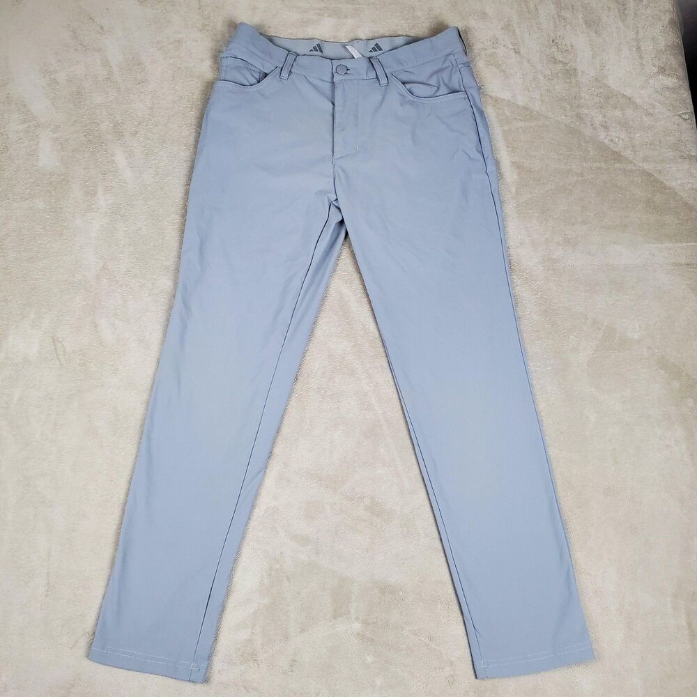 Adidas Pants Mens 30x30 Gray Stretch Lightweight Straight Leg Chino Casual